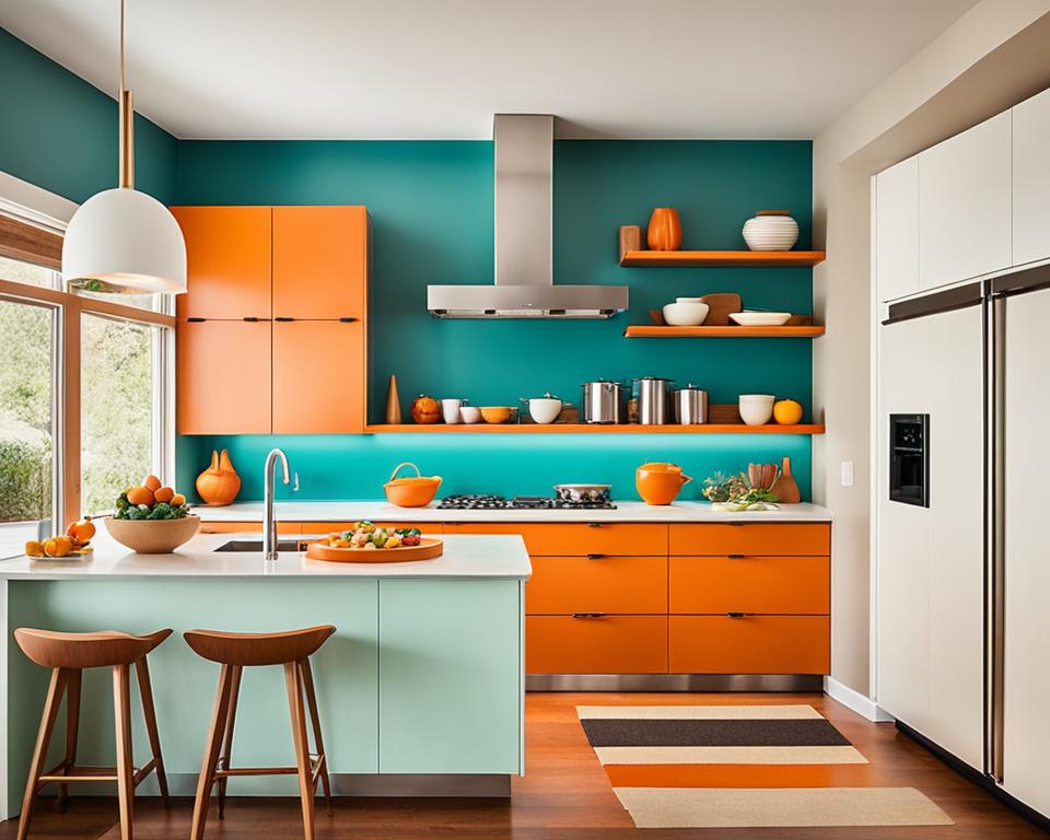 mid century modern kitchen decor