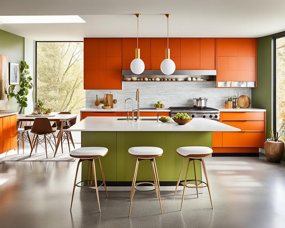 mid century modern kitchen design