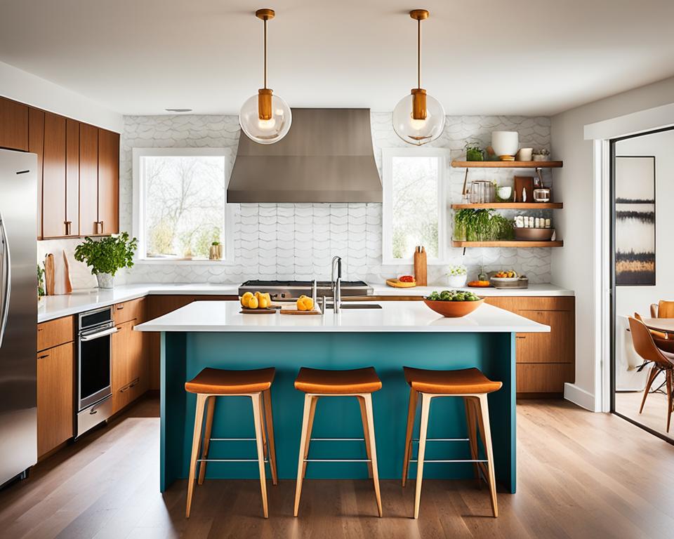 mid century modern kitchen lighting