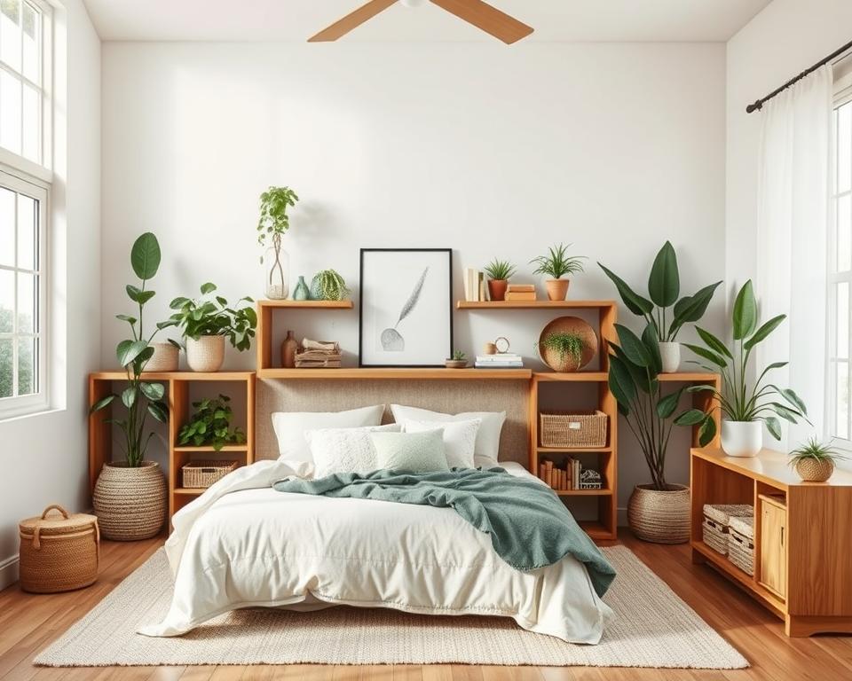 naturalistic bedroom storage