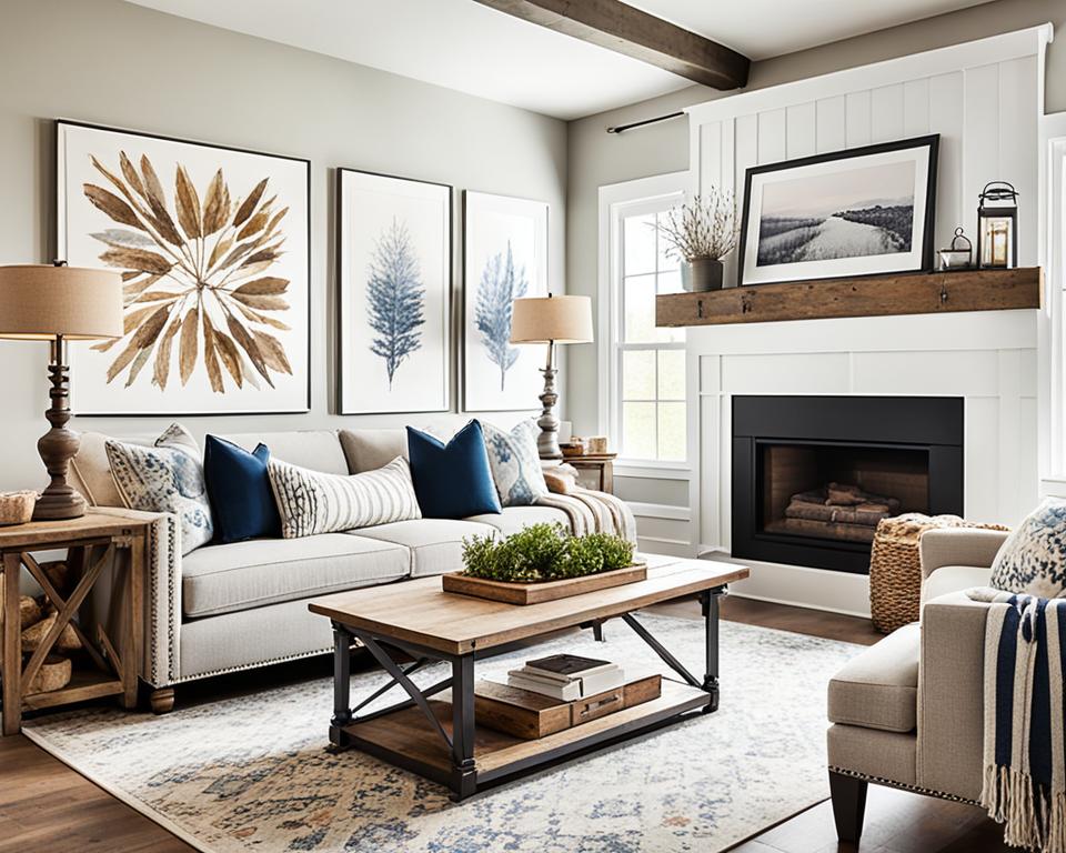 personalize modern farmhouse living room