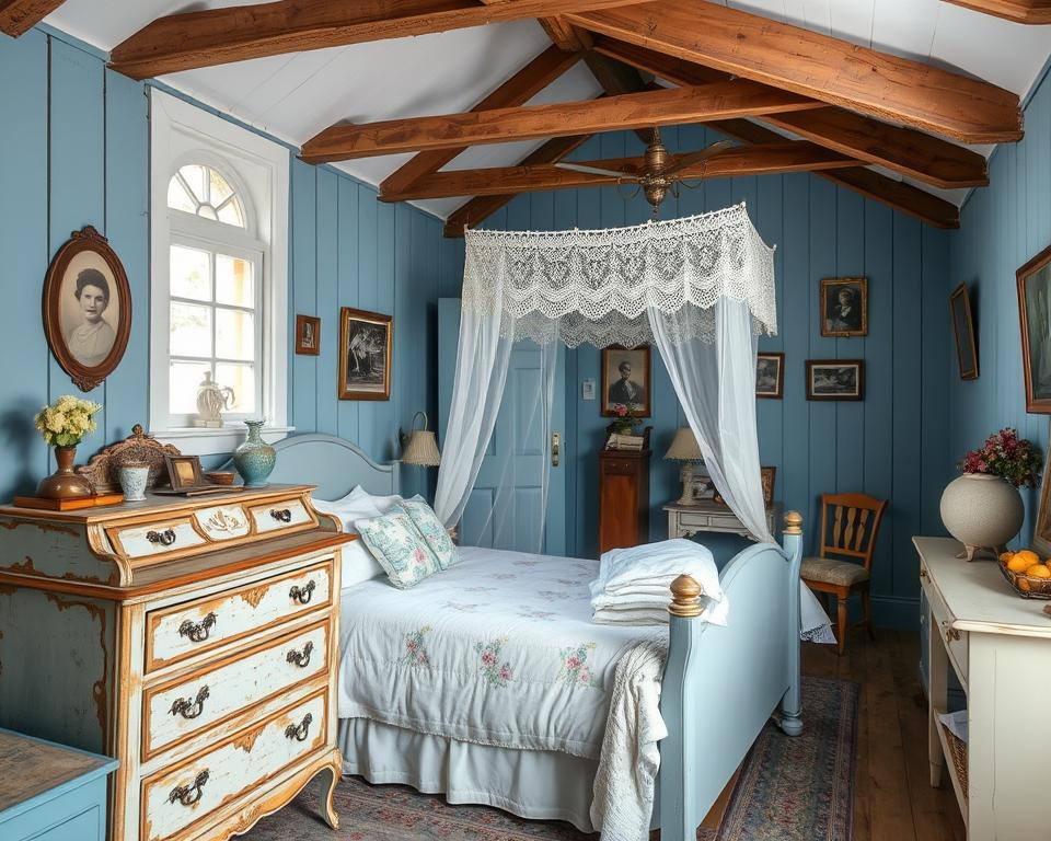 vintage cottage bedroom