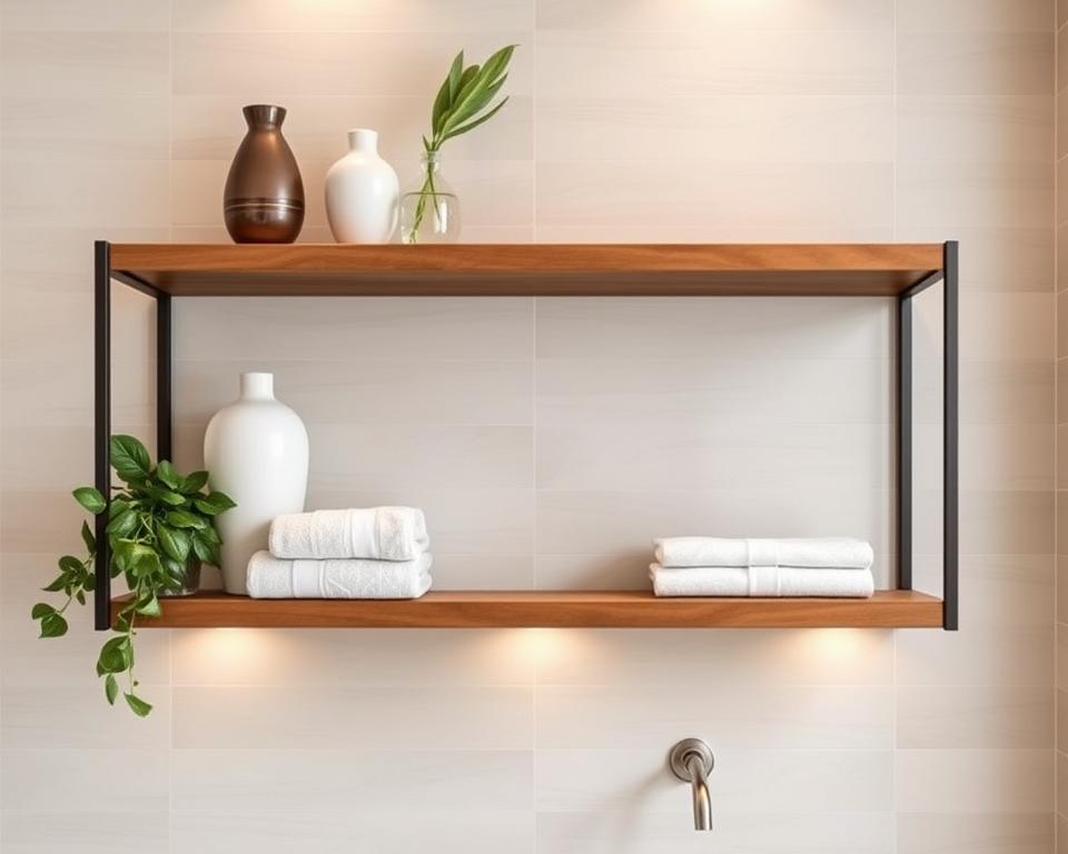 bathroom decor shelves