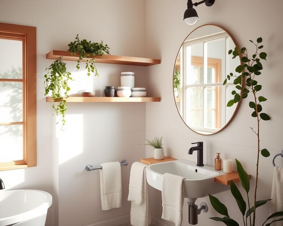 bathroom decor shelves