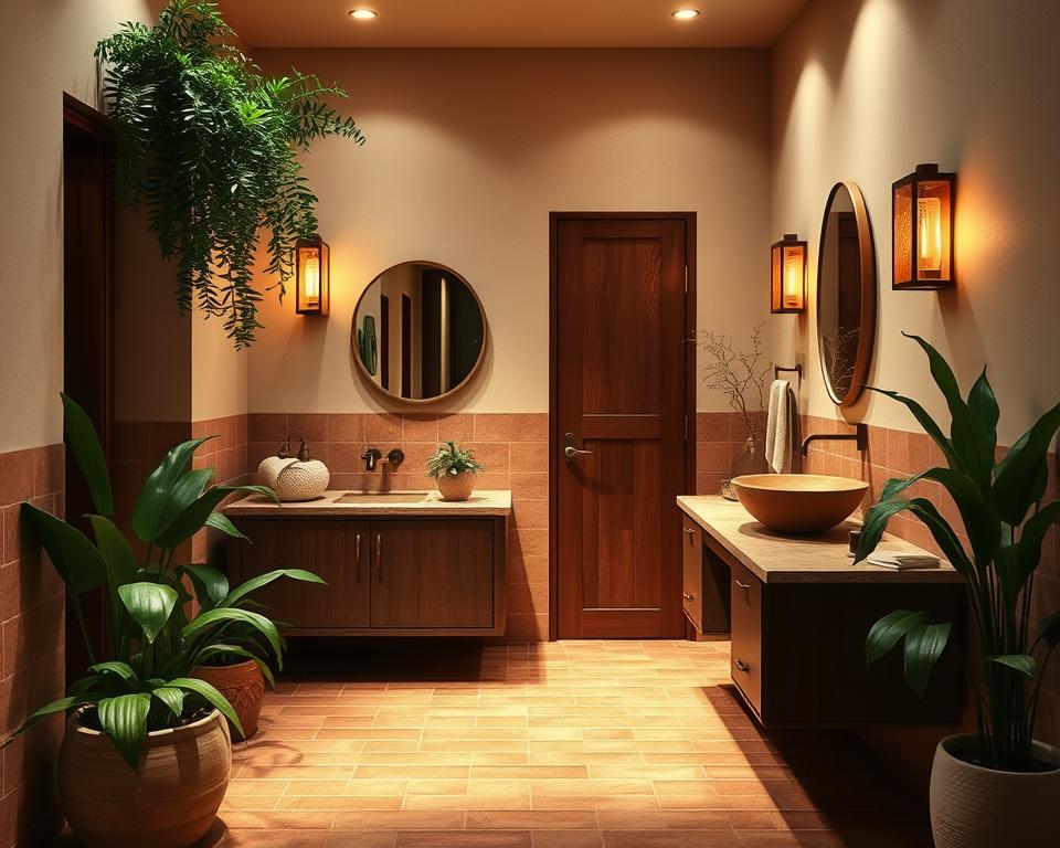 earth tone bathroom decor