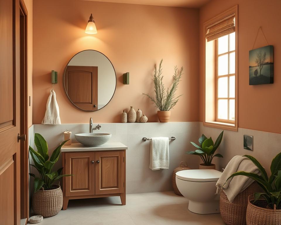 earth tone bathroom palette