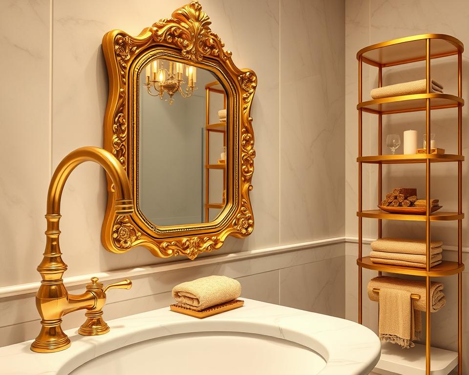 gold bathroom accessories