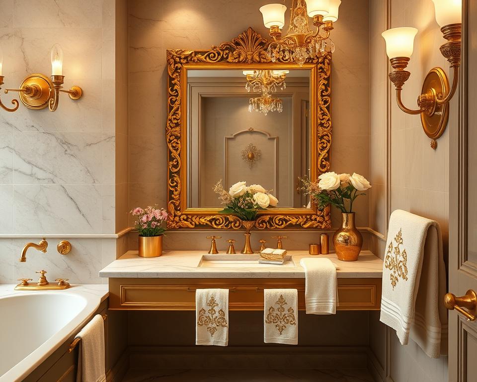 gold bathroom decor