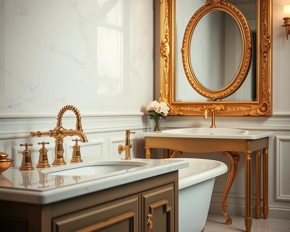 gold bathroom fixtures