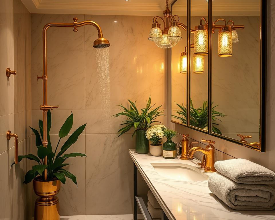 gold bathroom fixtures