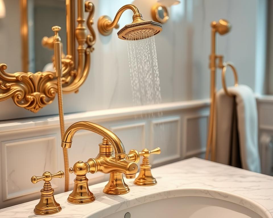 gold bathroom fixtures