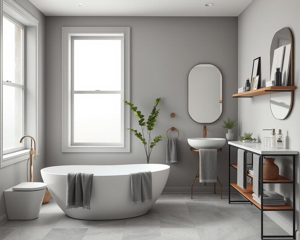 gray bathroom makeover