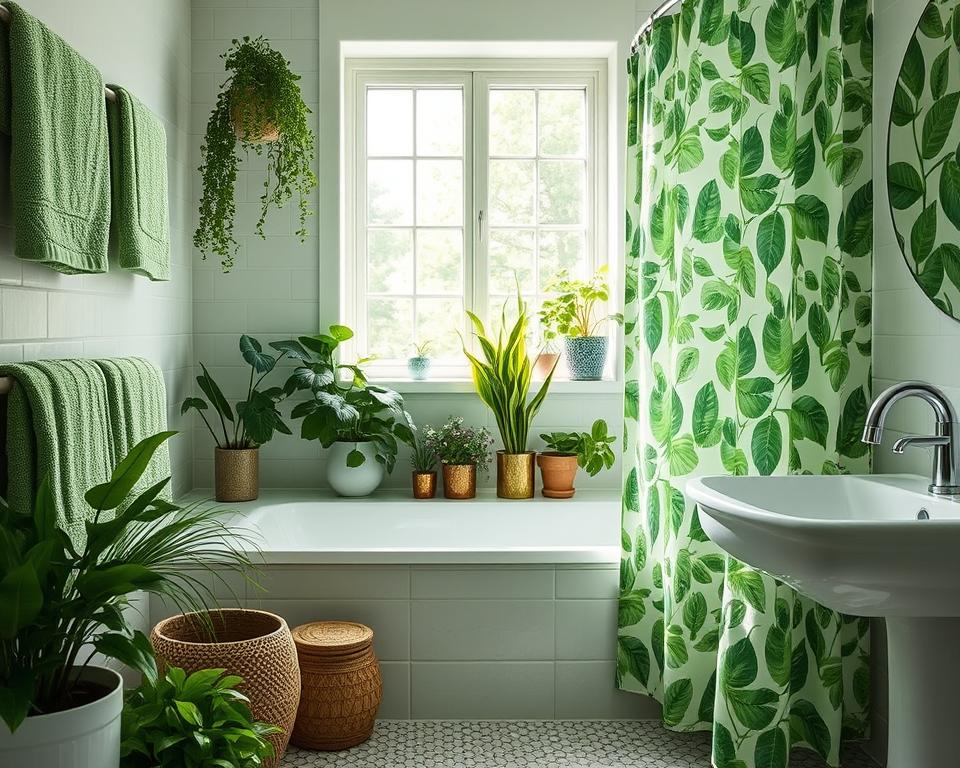 green bathroom decor