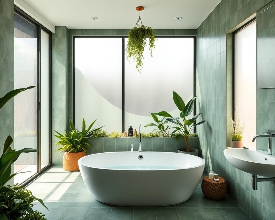 green bathroom design