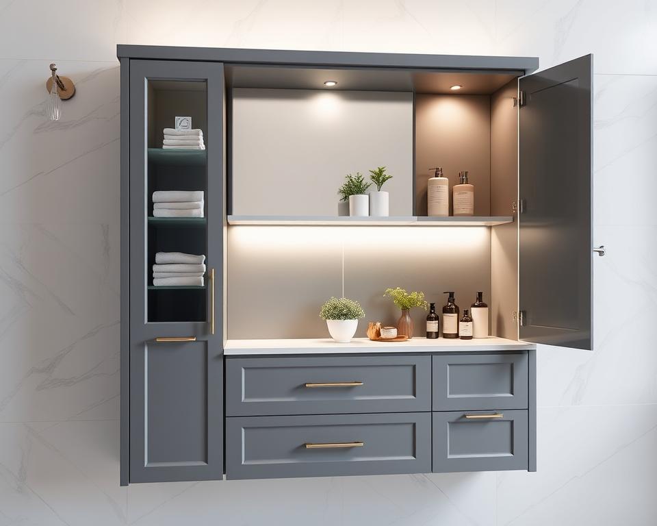 grey bathroom cabinet