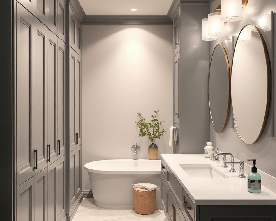 grey bathroom cabinets