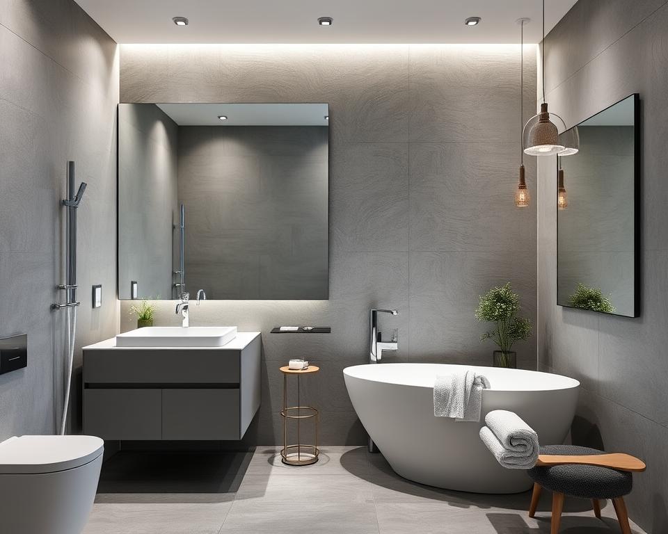 modern gray bathroom