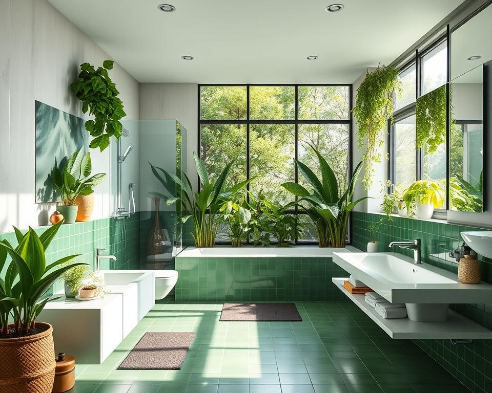 modern green bathroom