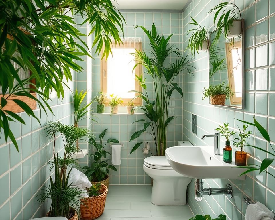 small bathroom green decor