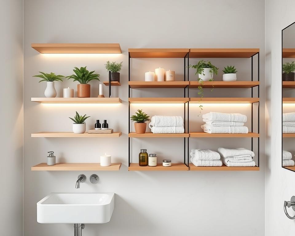 wall-mounted shelves